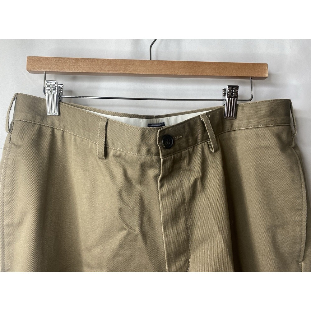 Lands' End Men's Chino Pants Size 35 Waist Tailored Fit Tan Career Wear Business - Picture 3 of 13